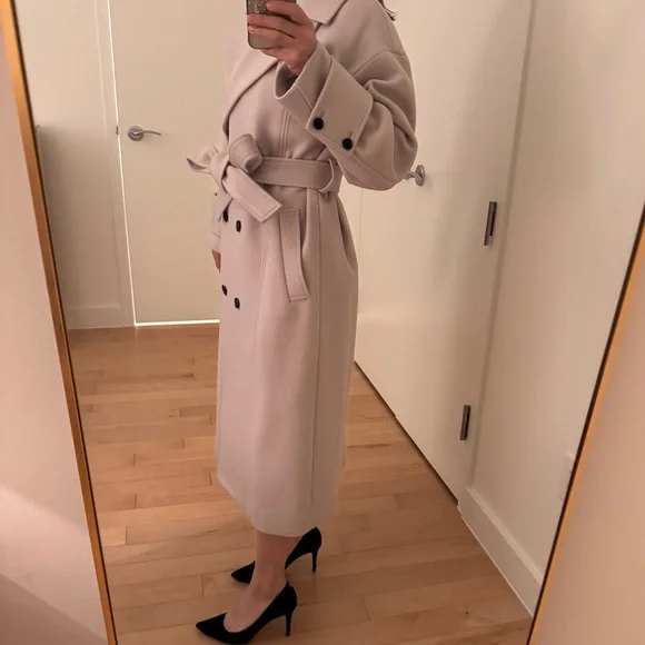 United Tokyo Made in Japan Wool Double-Breasted Belted Coat Size XS - Picture 2 of 11